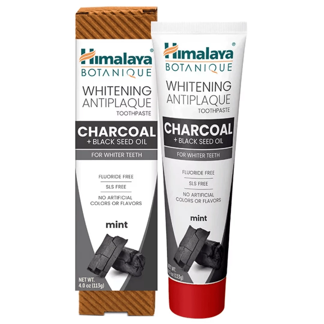 Himalaya Botanique natúr faszenes fehérítő, lepedékeltávolító fogkrém 113 g