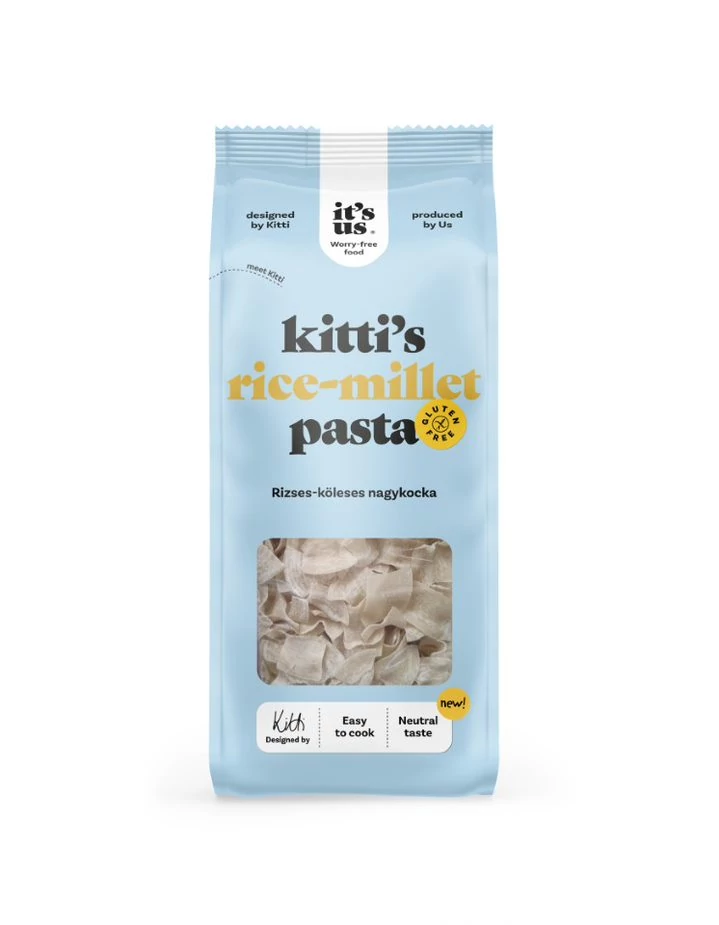 It's us KITTI'S Rizses-köleses száraztészta fodros nagykocka 200 g