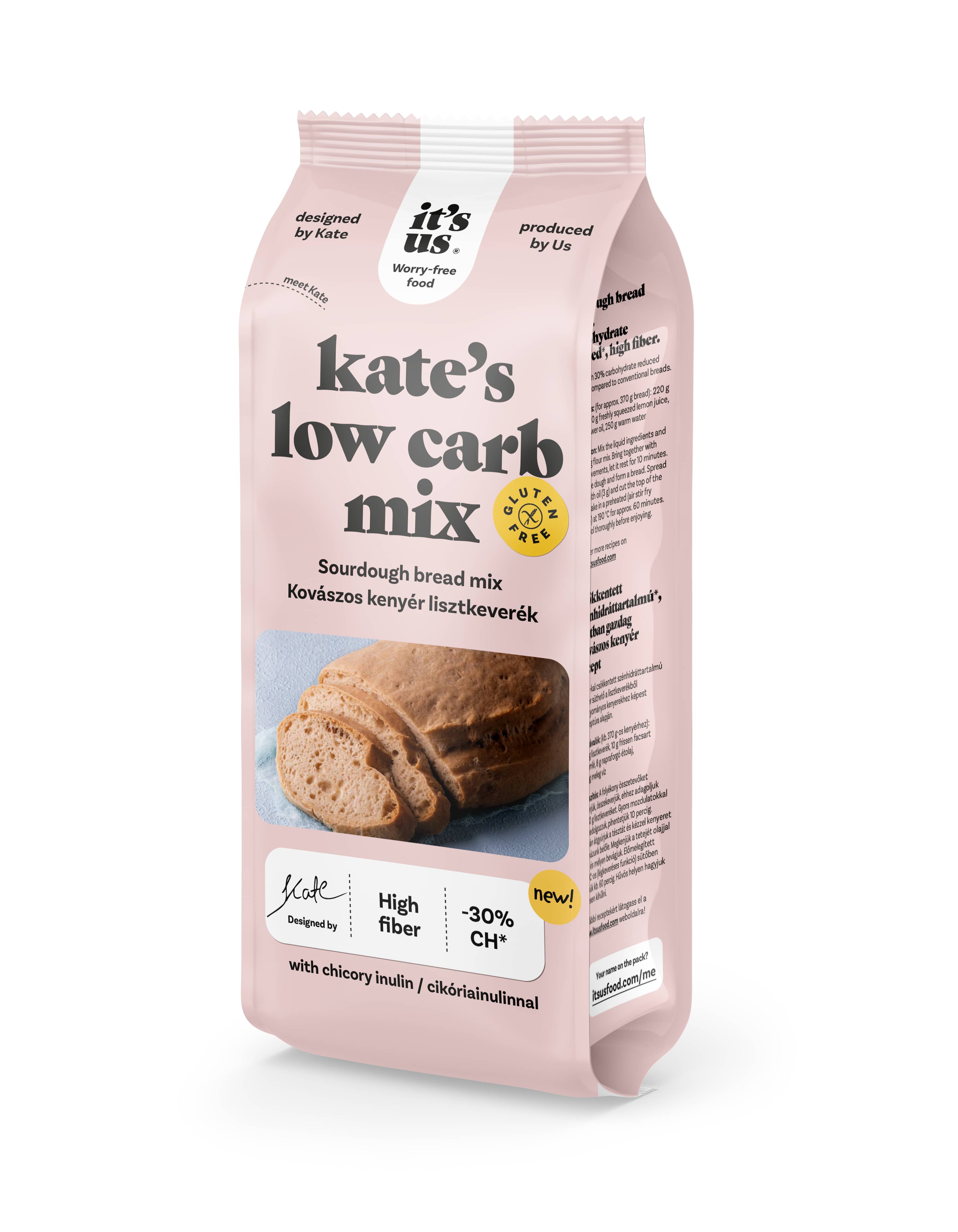 It’s us Kate's Szénhidrát csökkentett kovászos kenyér lisztkeverék 500 g