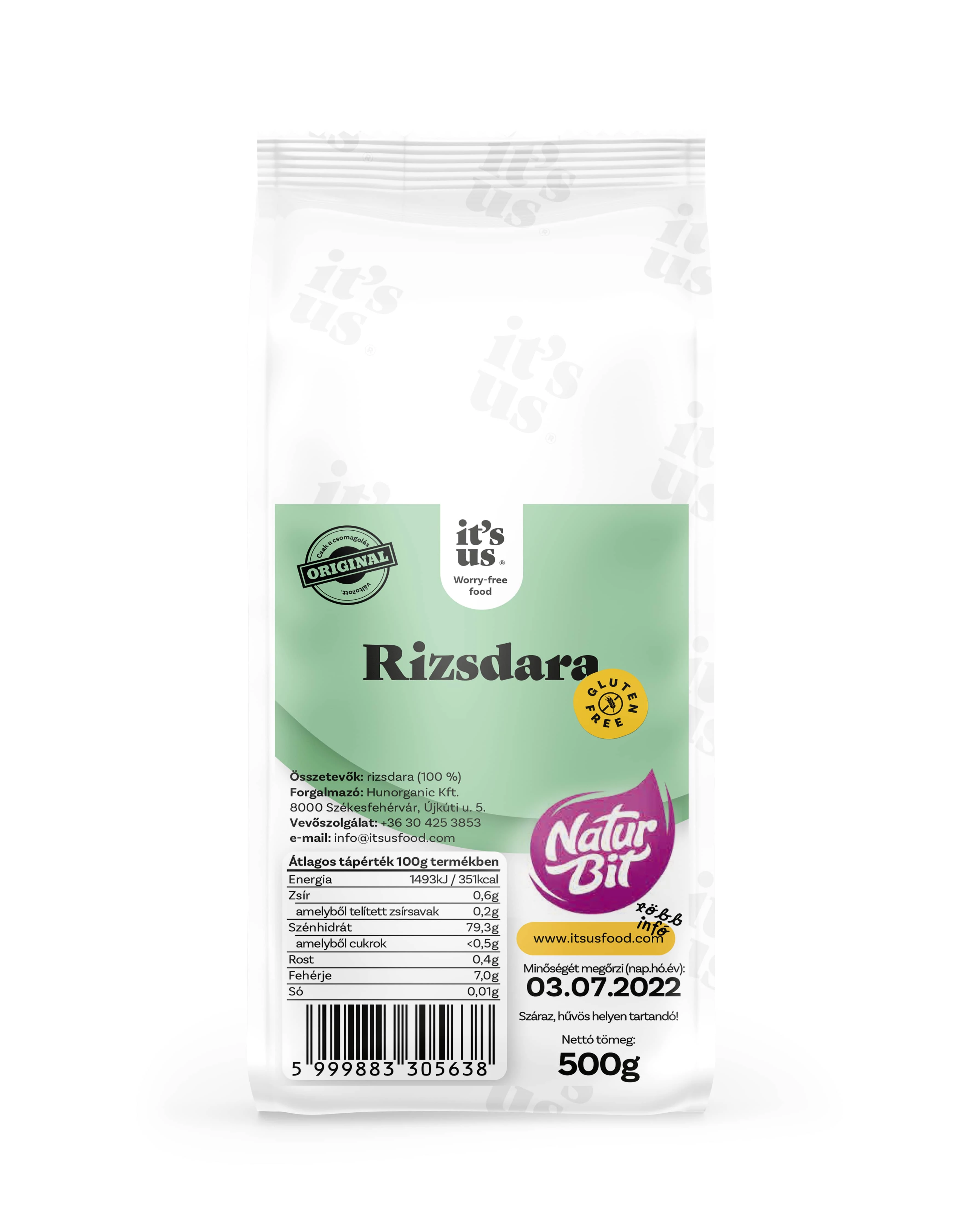 It's us Gluténmentes Rizsdara 500 g