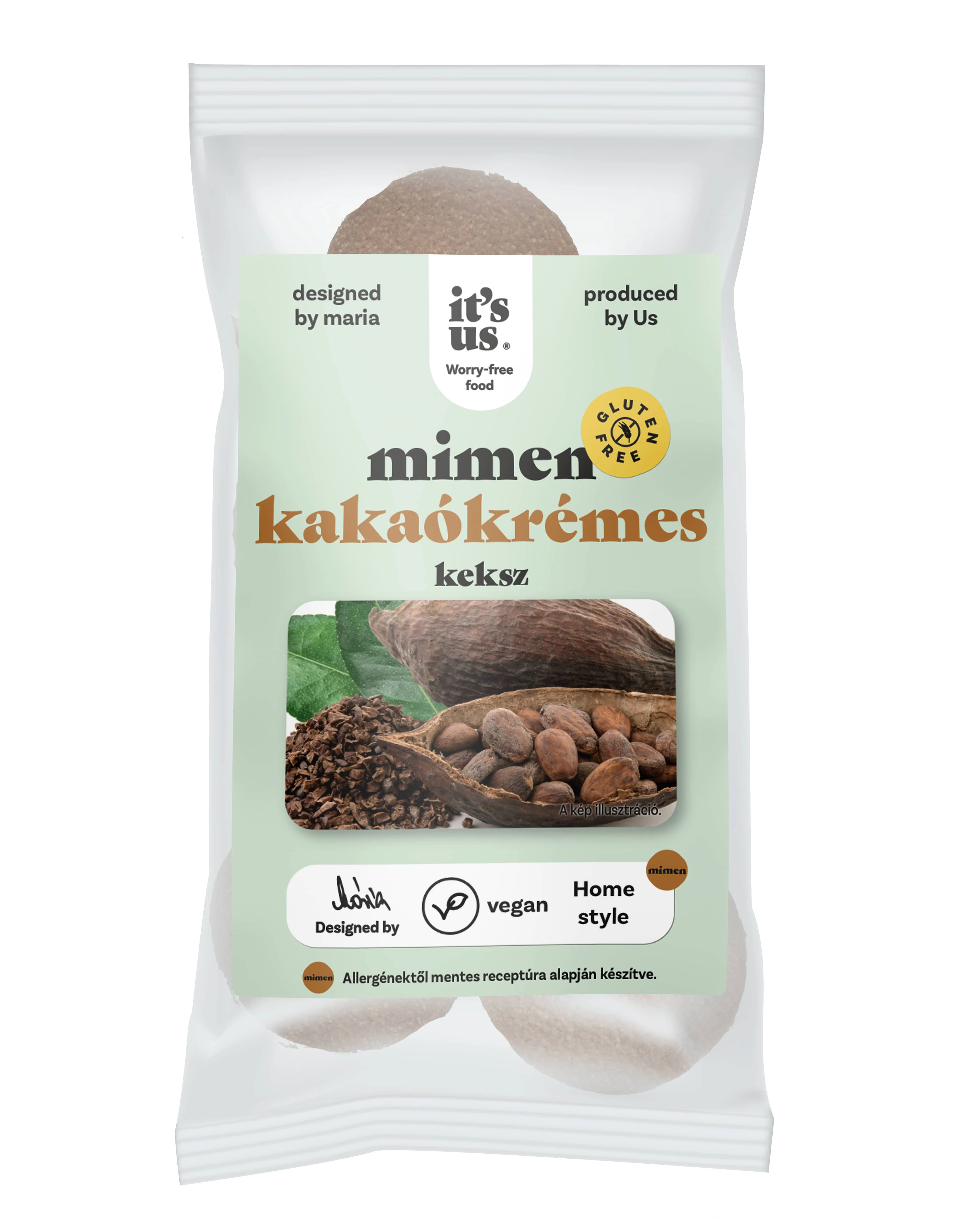 It's us MIMEN Kakaókrémes töltött keksz (gluténmentes) 150 g