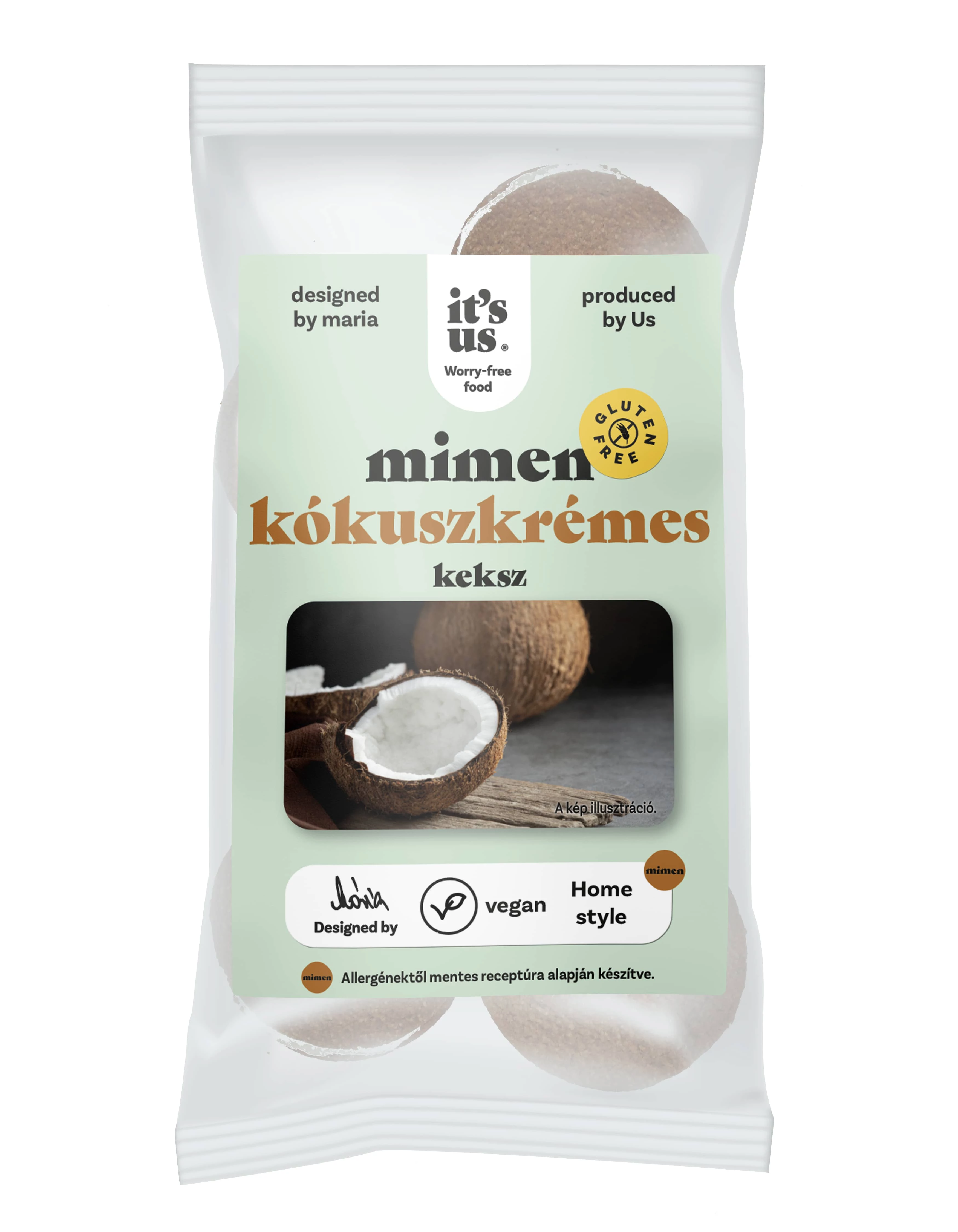 It's us MIMEN Kókuszkrémes töltött keksz (gluténmentes) 150 g