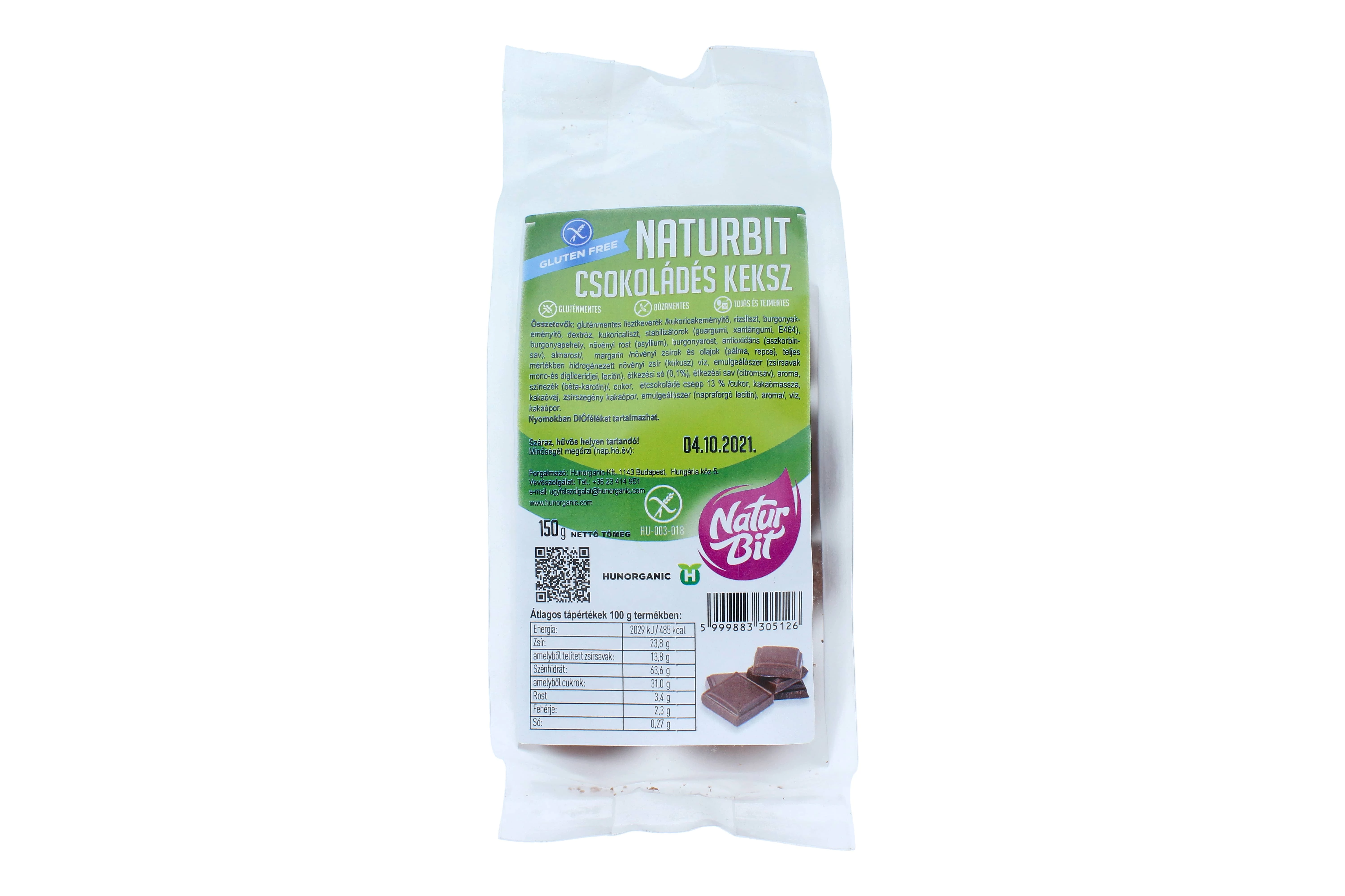 NATURBIT csokis keksz 150g
