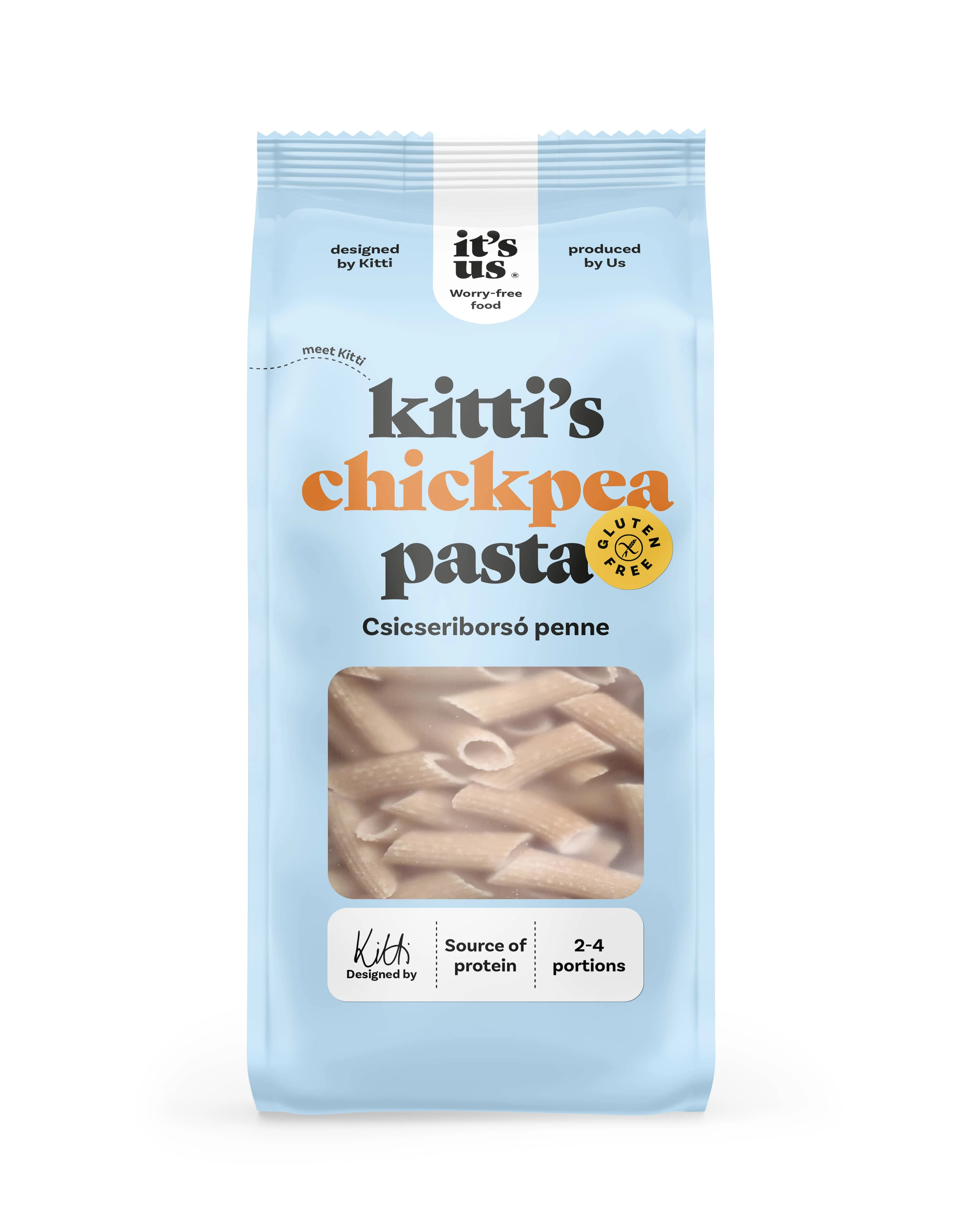 It’s us Kitti’s Gluténmentes csicseriborsó penne száraztészta 250 g