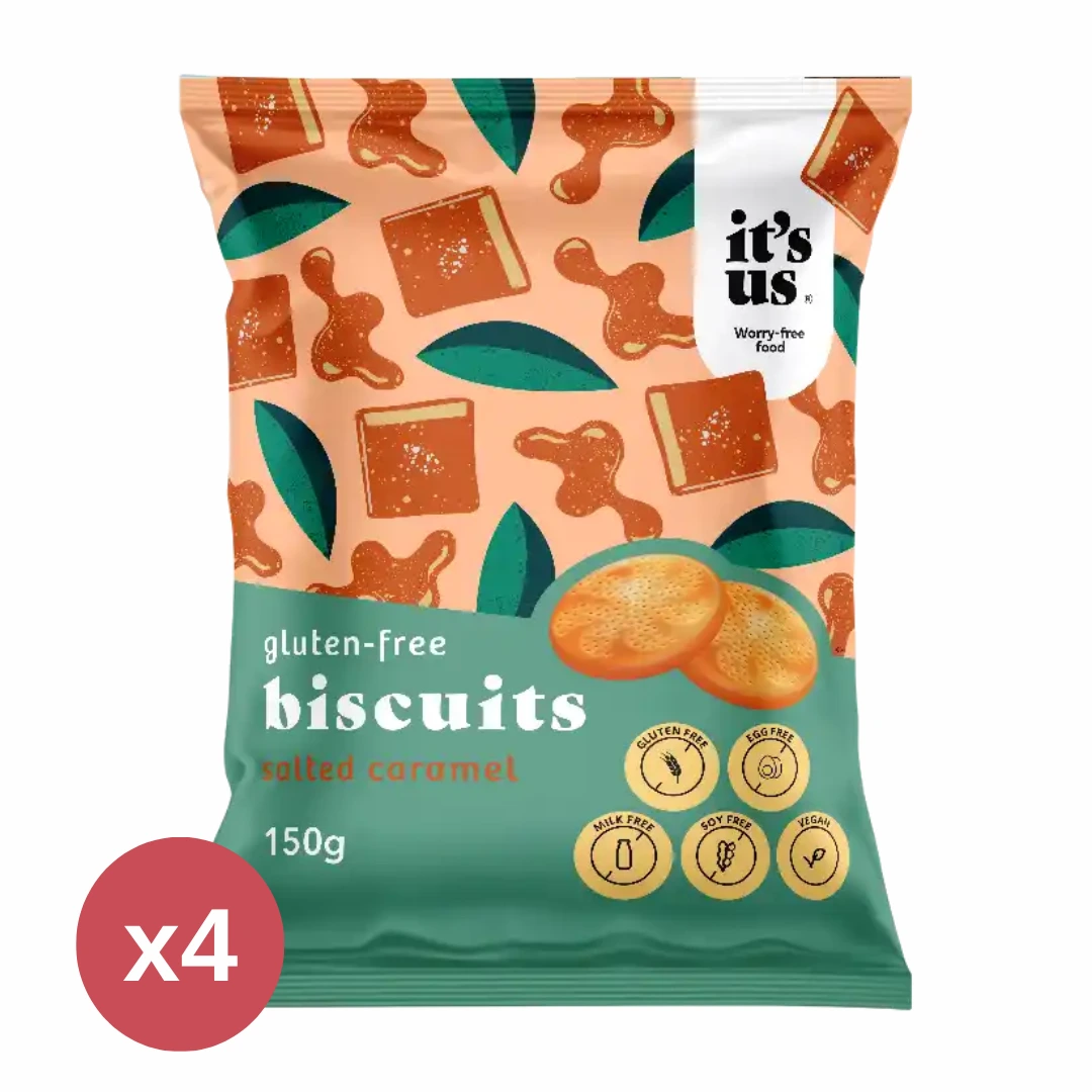 It's us Sós karamellás vegán keksz (gluténmentes) 4X150 g