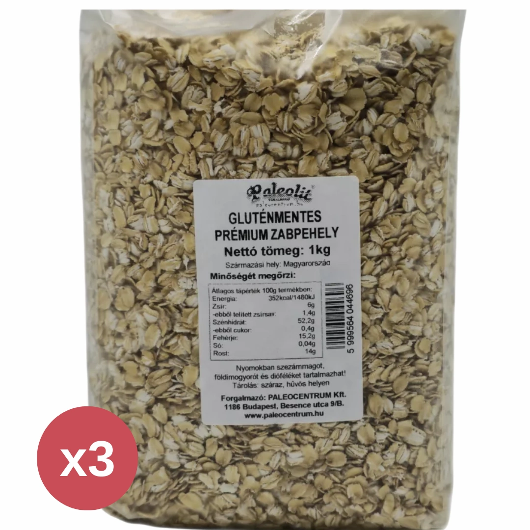 Paleolit Gluténmentes magyar zabpehely 3X1000 g