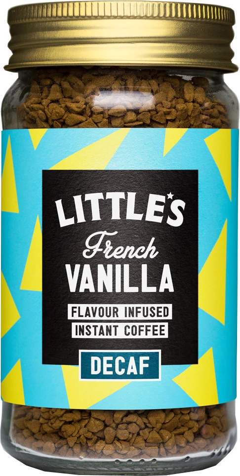 Little's Koffeinmentes francia vanília ízesítésű instant kávé 50 g