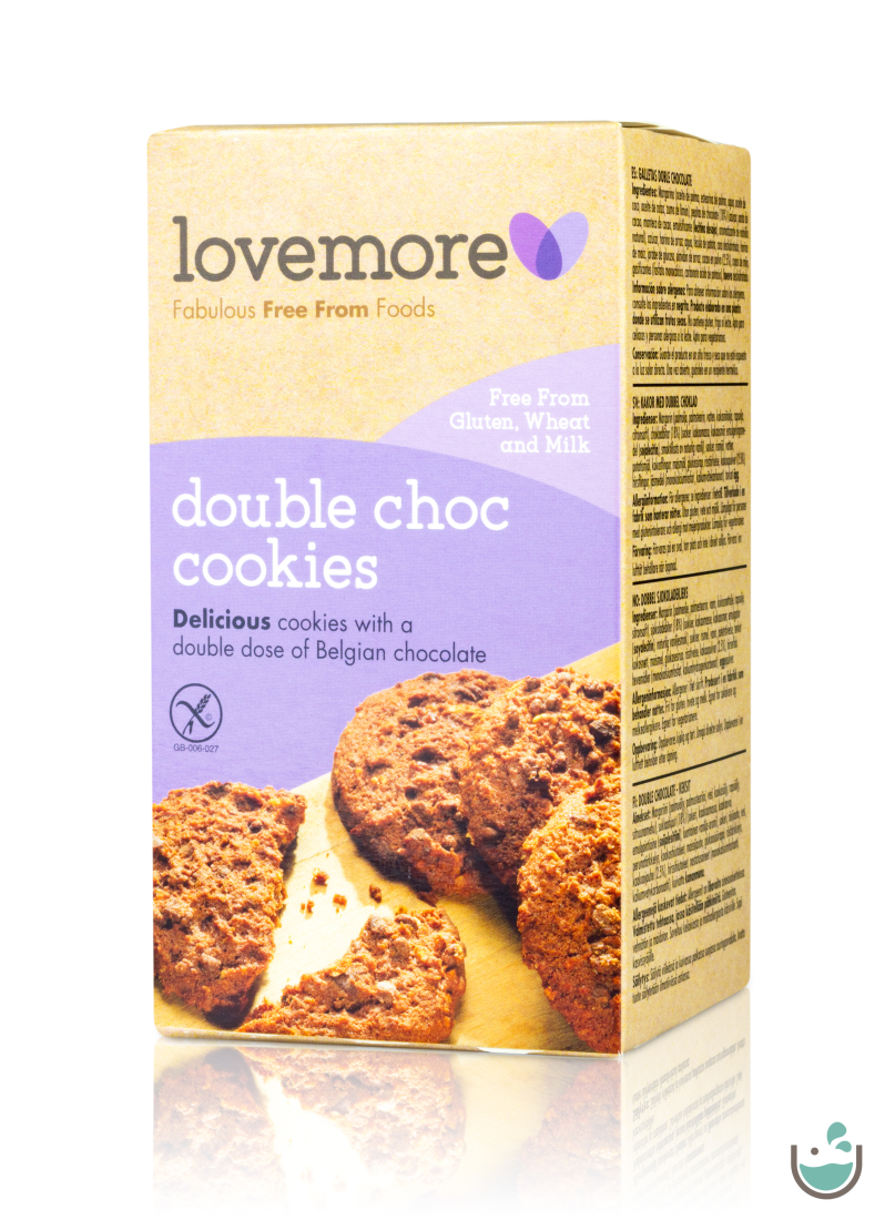 LoveMore gluténmentes dupla csokis keksz 150 g (gluténmentes)