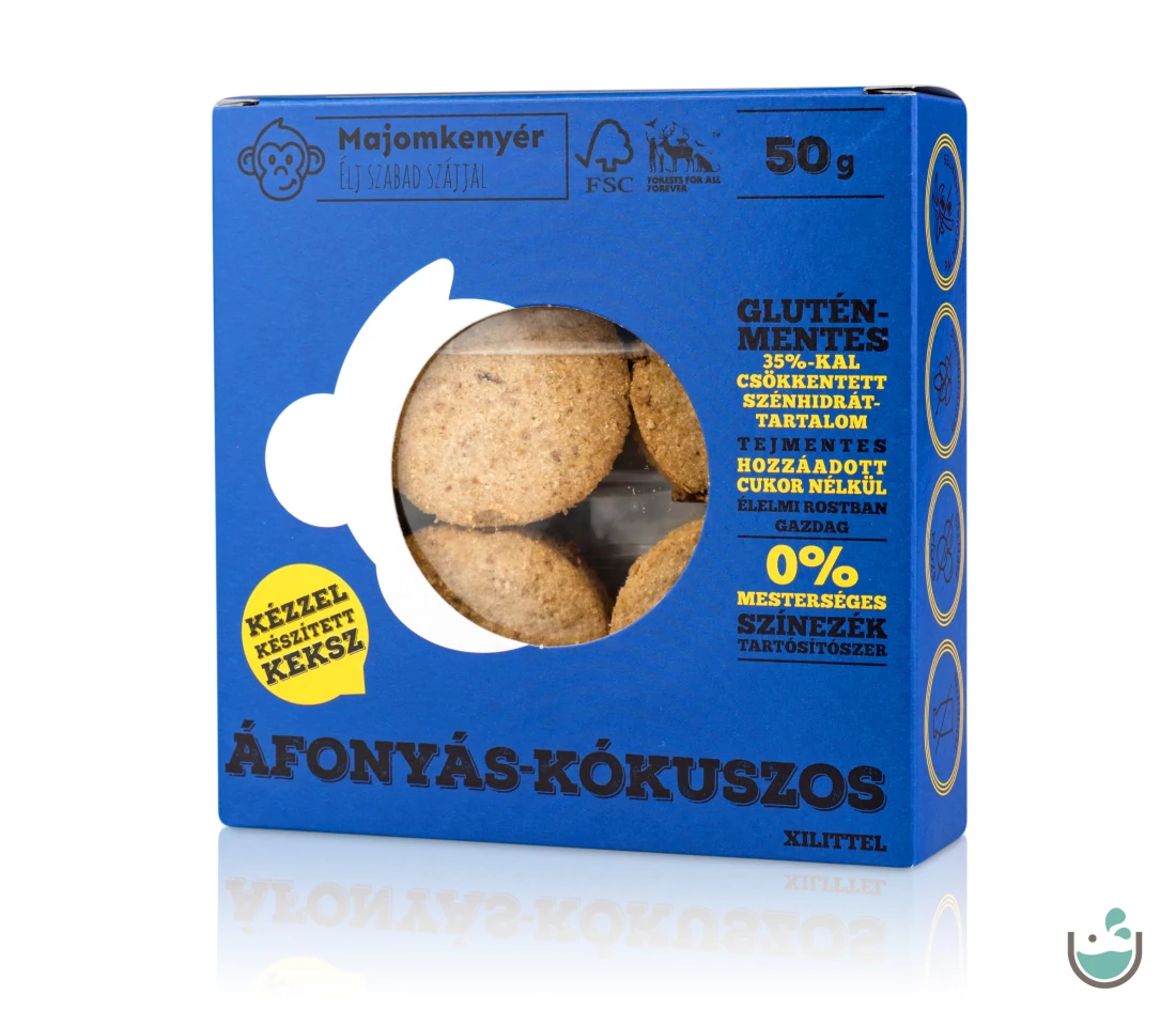 Majomkenyér áfonyás-kókuszos keksz 50 g