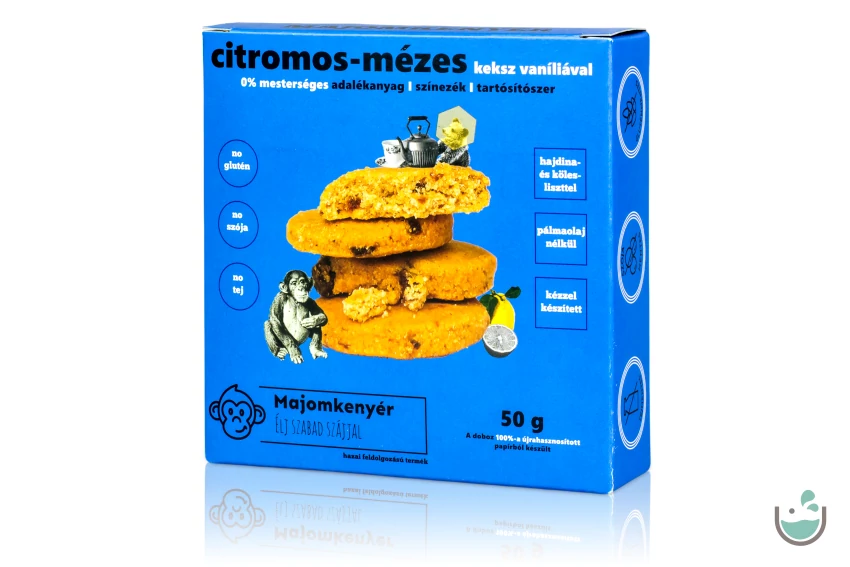 Majomkenyér citromos-mézes keksz vaníliával 50 g