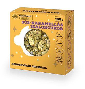 Majomkenyér Sós-karamellás vegán szaloncukor 100 g