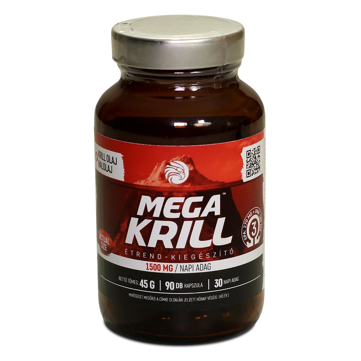 Mega Krill 1500 mg krill olaj + halolaj, 90 db