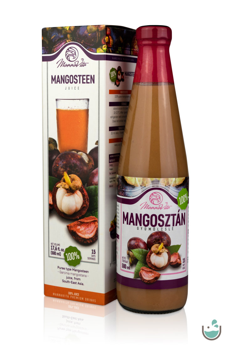 Mannavita Mangosztán gyümölcslé 100%-os, 500 ml