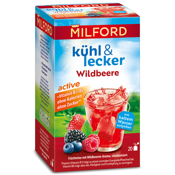 Milford Hidegen elkészíthető - Erdeigyümölcs ízű gyümölcstea 20 db filter 