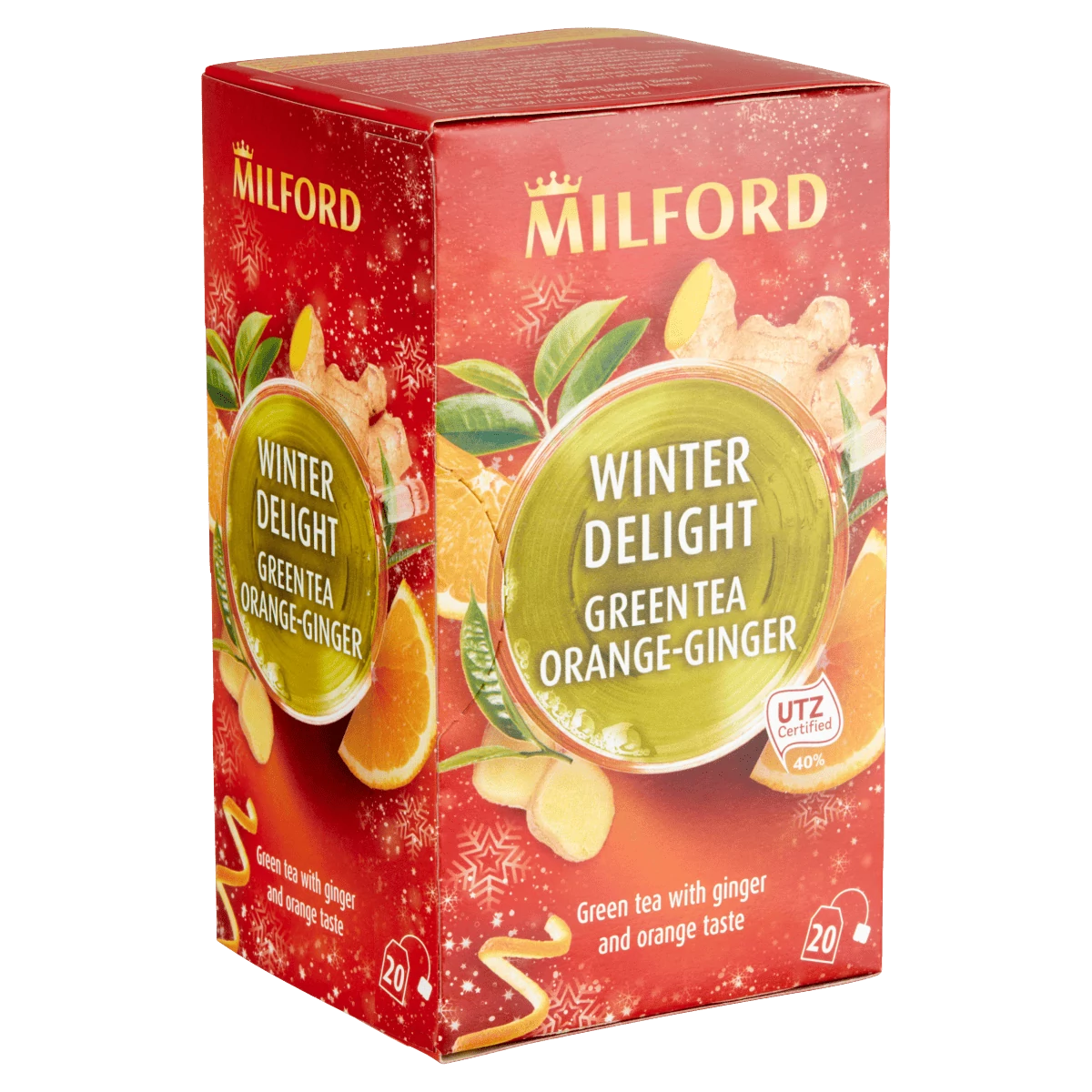 Milford Gyömbér-Citrom ízű gyógynövénytea 20 db filter 