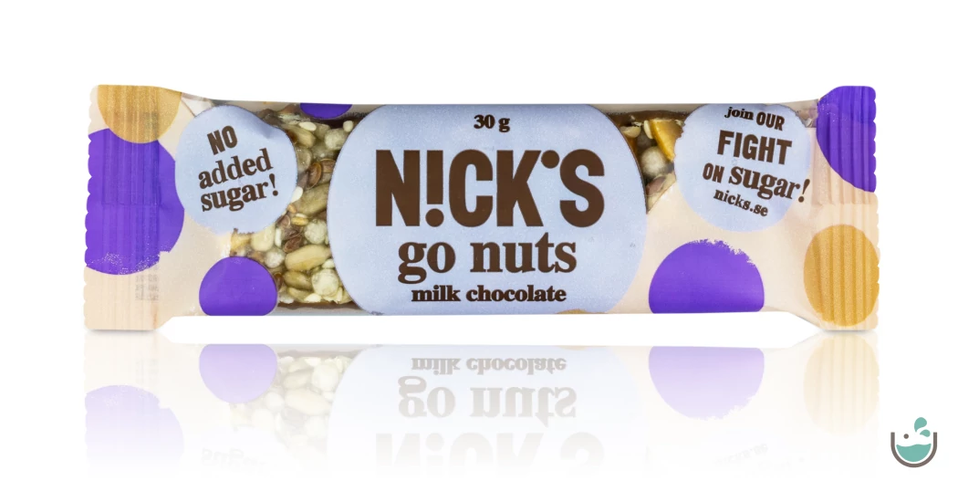 N!ck's Go nuts – gluténmentes tejcsokoládés magvas szelet 30 g