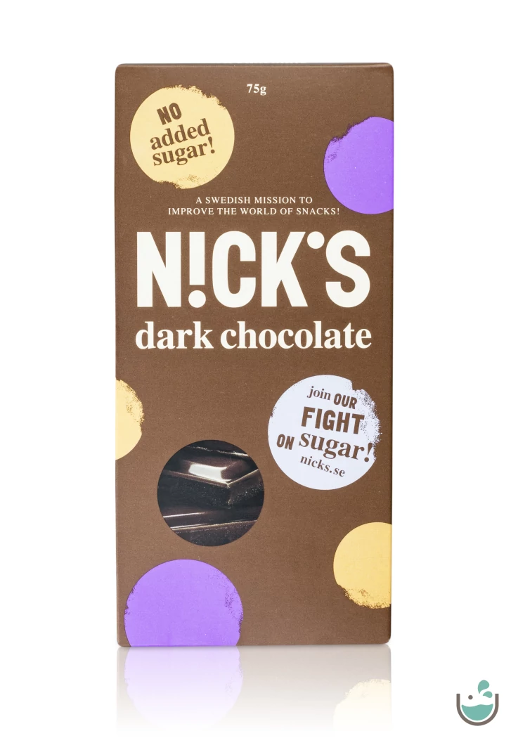 N!ck's gluténmentes táblás étcsokoládé (vegán) 75 g
