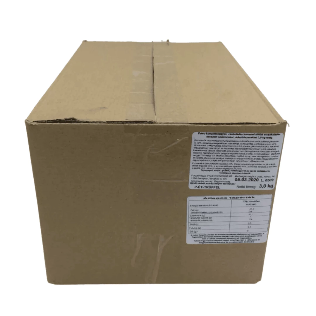 Paleolit Konyakmeggyes étcsokoládékrémmel töltött szaloncukor édesítőszerrel 3 kg