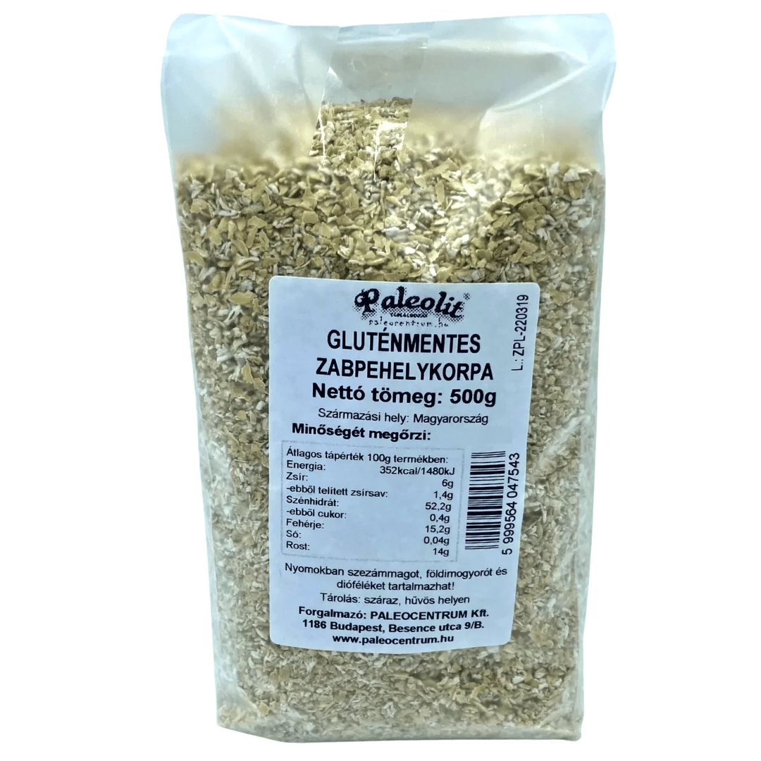 Paleolit Gluténmentes magyar zabpehelykorpa 500 g