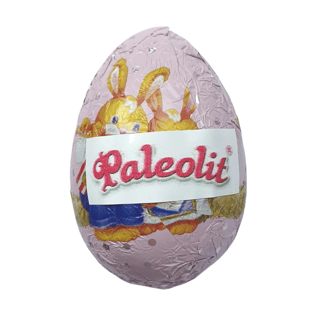 Paleolit Tojás figura kókusztejes csokoládéból édesítőszerrel (rózsaszín) 20 g