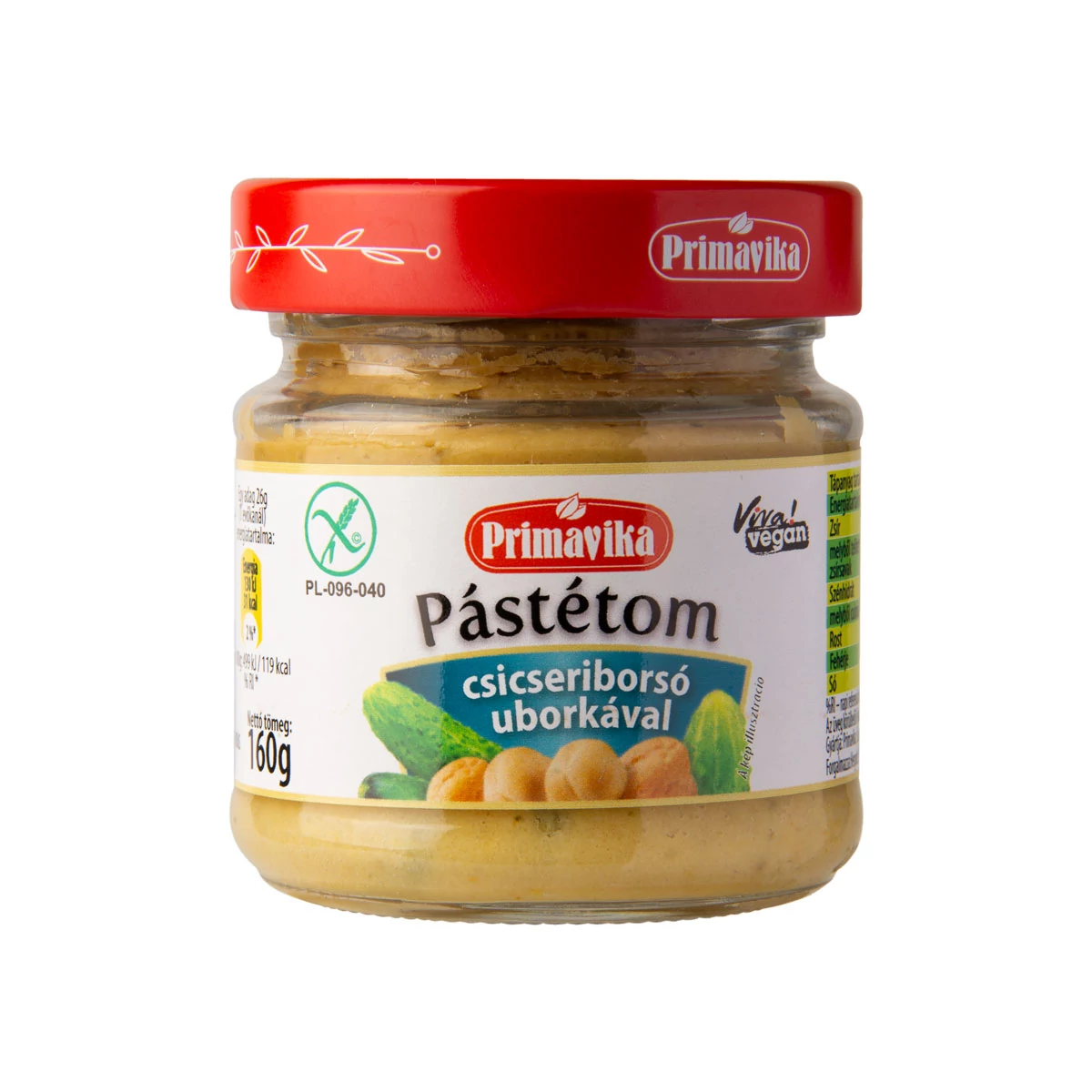Primavika Pástétom csicseriborsóból savanyú uborkával 160 g