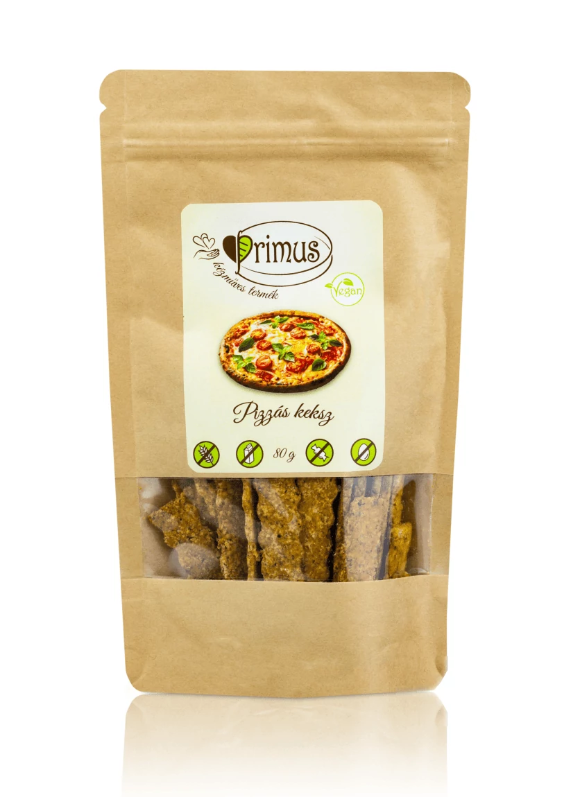 Primus kézműves vegán pizzás keksz (gluténmentes) 80 g