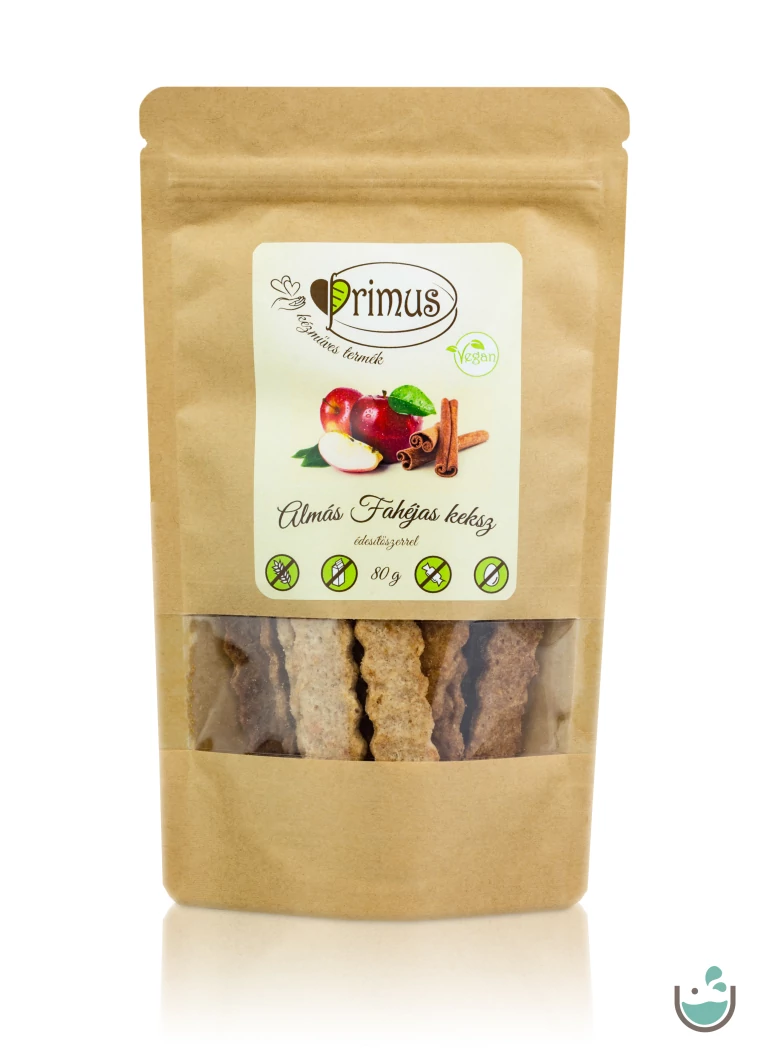 Primus kézműves vegán almás-fahéjas keksz (gluténmentes) 80 g
