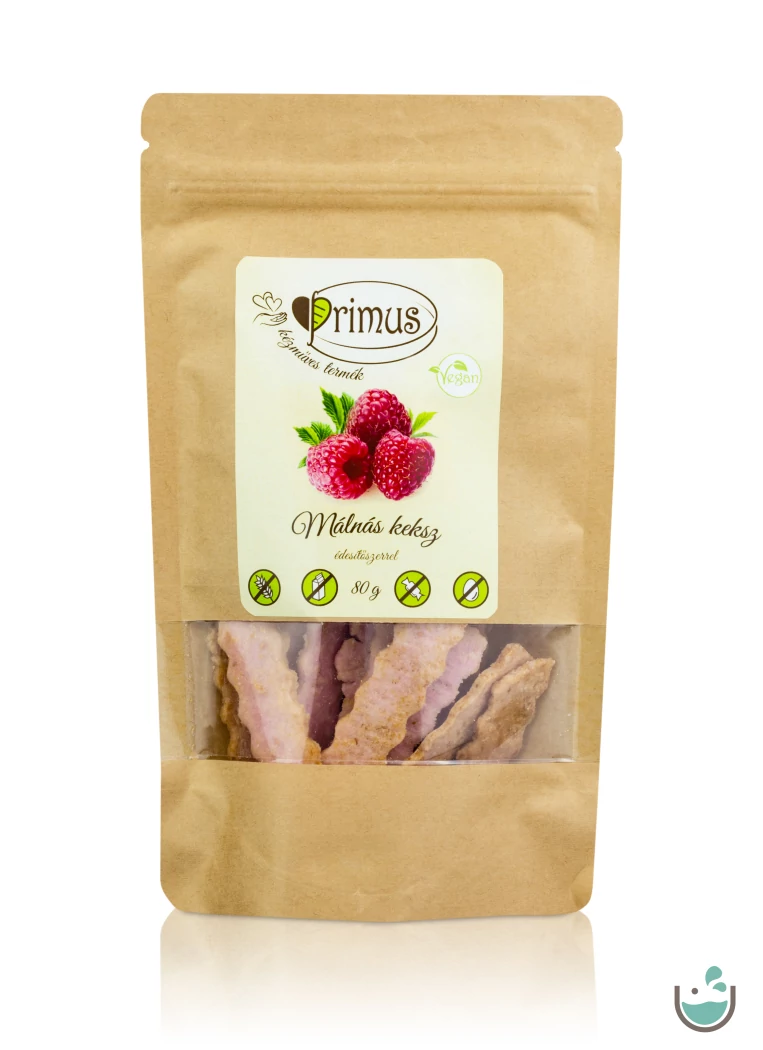 Primus kézműves vegán málnás keksz (gluténmentes) 80 g