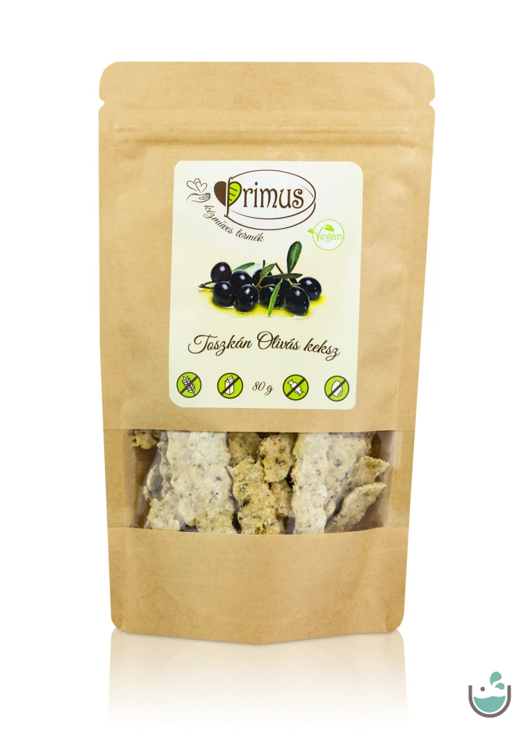 Primus kézműves vegán toszkán olivás keksz (gluténmentes) 80 g