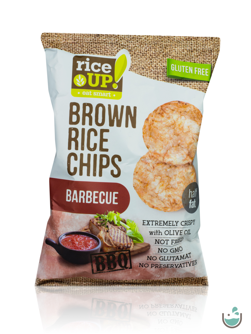 Rice UP! barbecue ízesítésű barna rizs chips 60 g