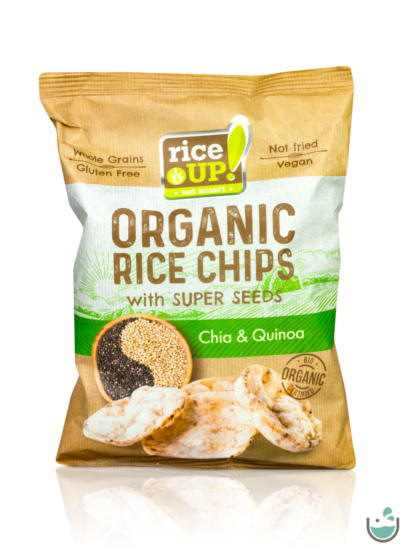 Rice UP! bio teljes kiőrlésű barna rizs chips chia maggal és quinoával 25 g