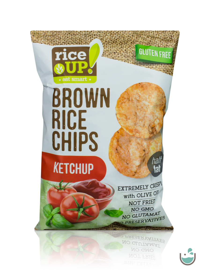 Rice UP! Ketchup ízesítésű barna rizs chips 60 g