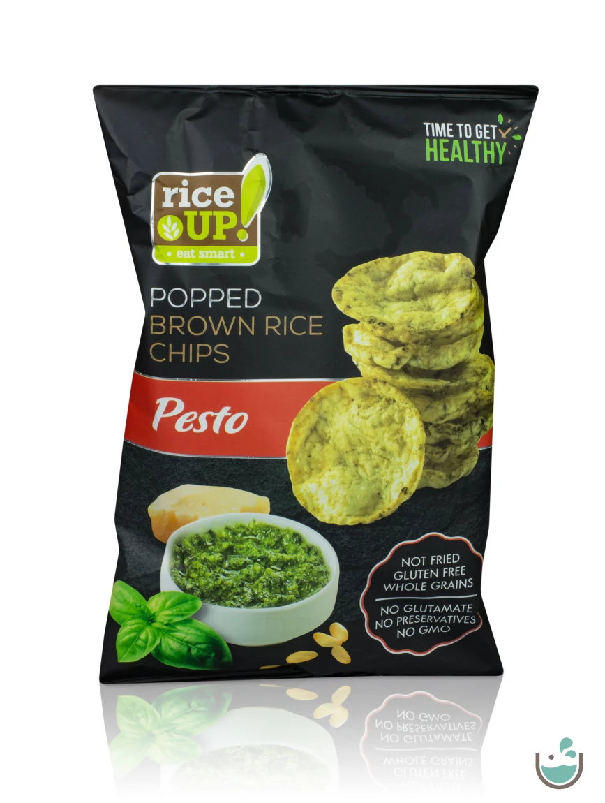 Rice UP! pesto ízesítésű barna rizs chips 60 g