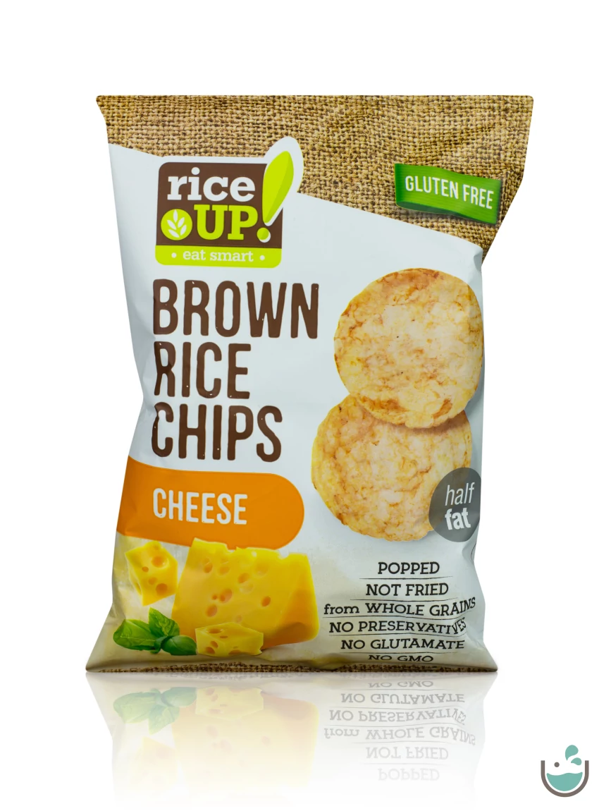 Rice UP! Sajtos ízesítésű barna rizs chips 60 g