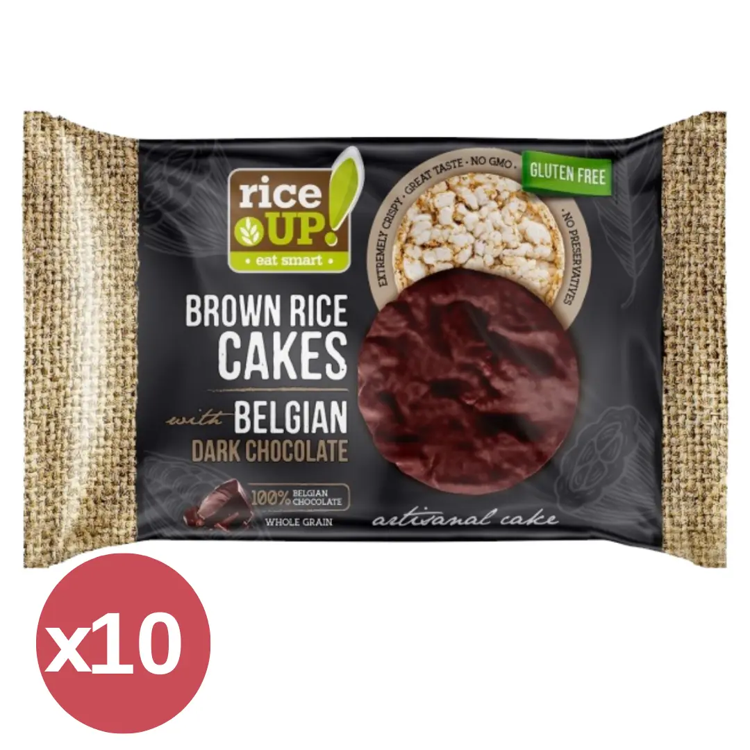 Rice UP! étcsokoládés barna rizs snack kínáló 10X30 g