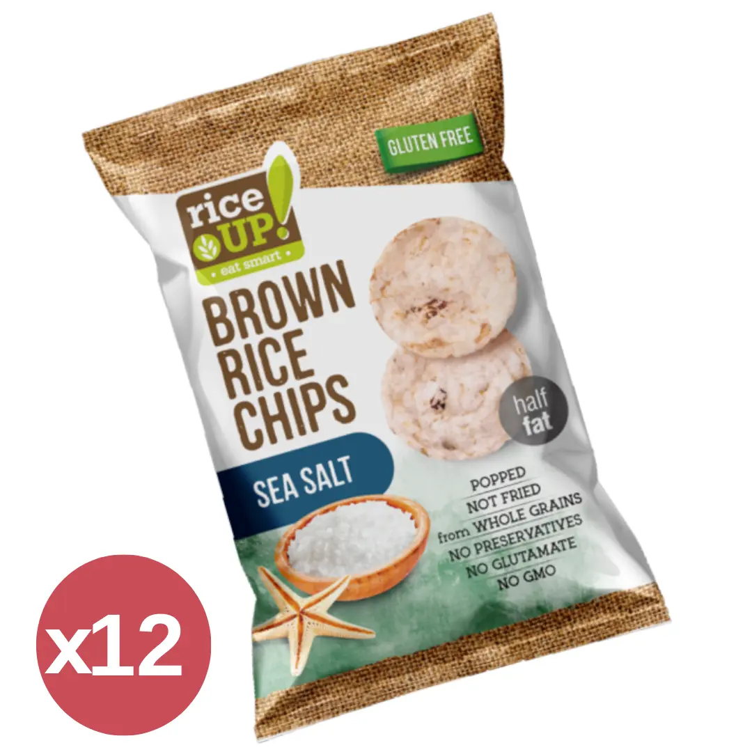Rice UP! Tengeri sós barna rizs chips 12X60 g