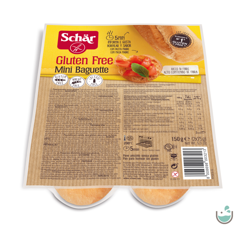 Schär Mini bagett duo (gluténmentes) 150 g 
