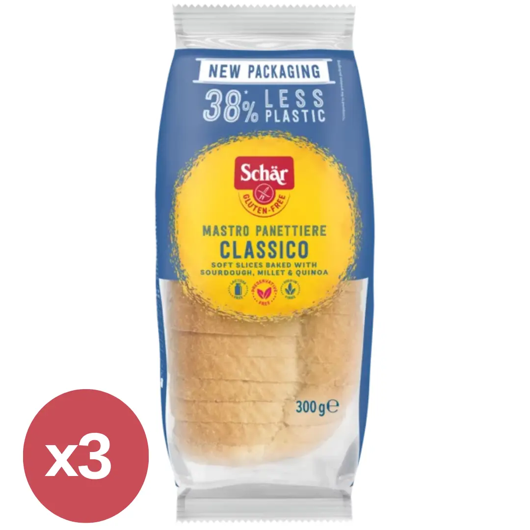 Schär Classico del Mastro Panettiere - Szeletelt fehérkenyér 3X300 g 