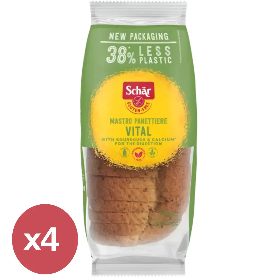 Schär Vital del Mastro Panettiere szeletelt többmagvas kenyér kínáló 4X350 g
