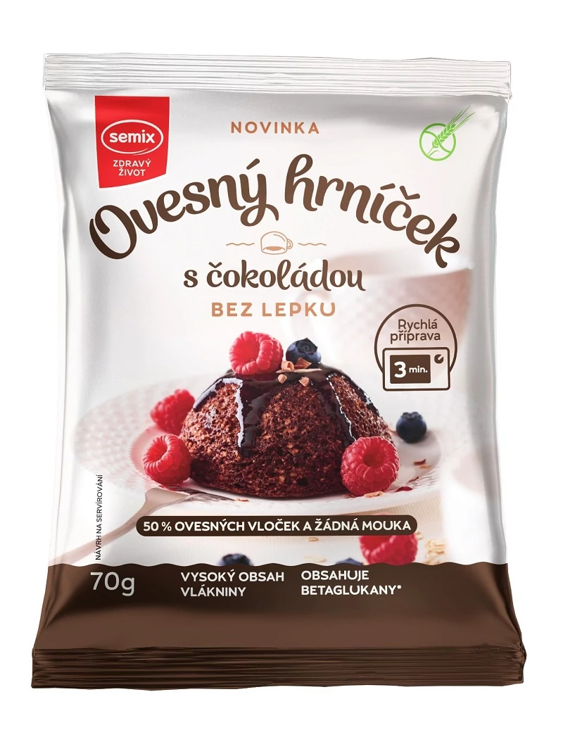 Semix Gluténmentes zabból készült bögrés csokoládés sütemény por 70 g