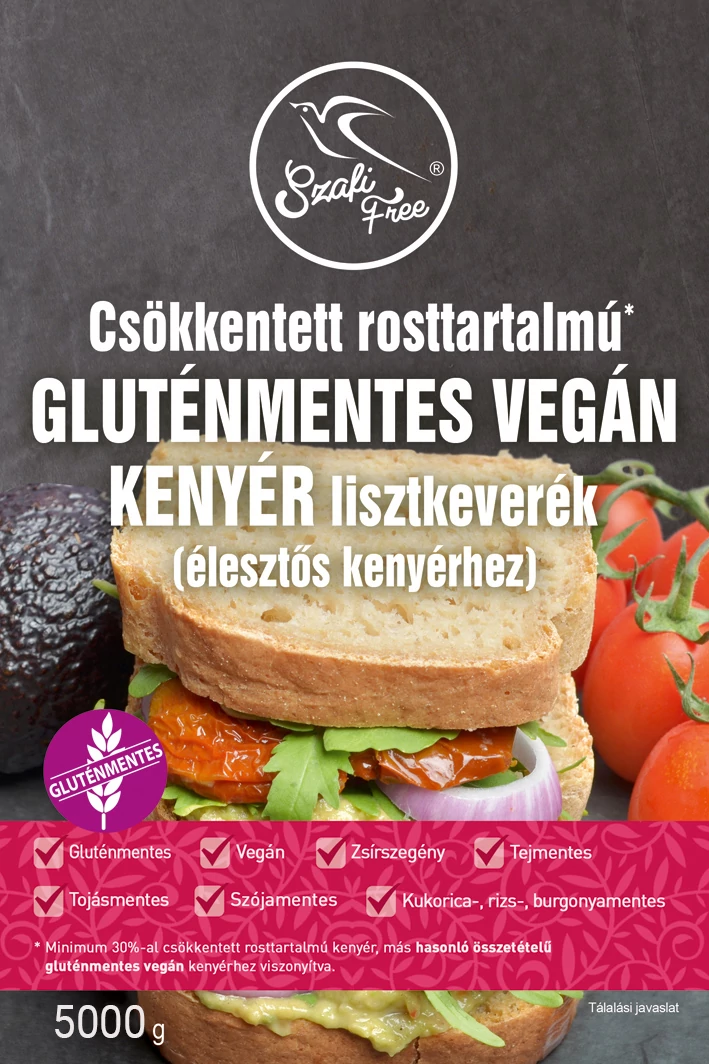 Szafi Free csökkentett rosttartalmú gluténmentes vegán kenyér lisztkeverék 5000 g