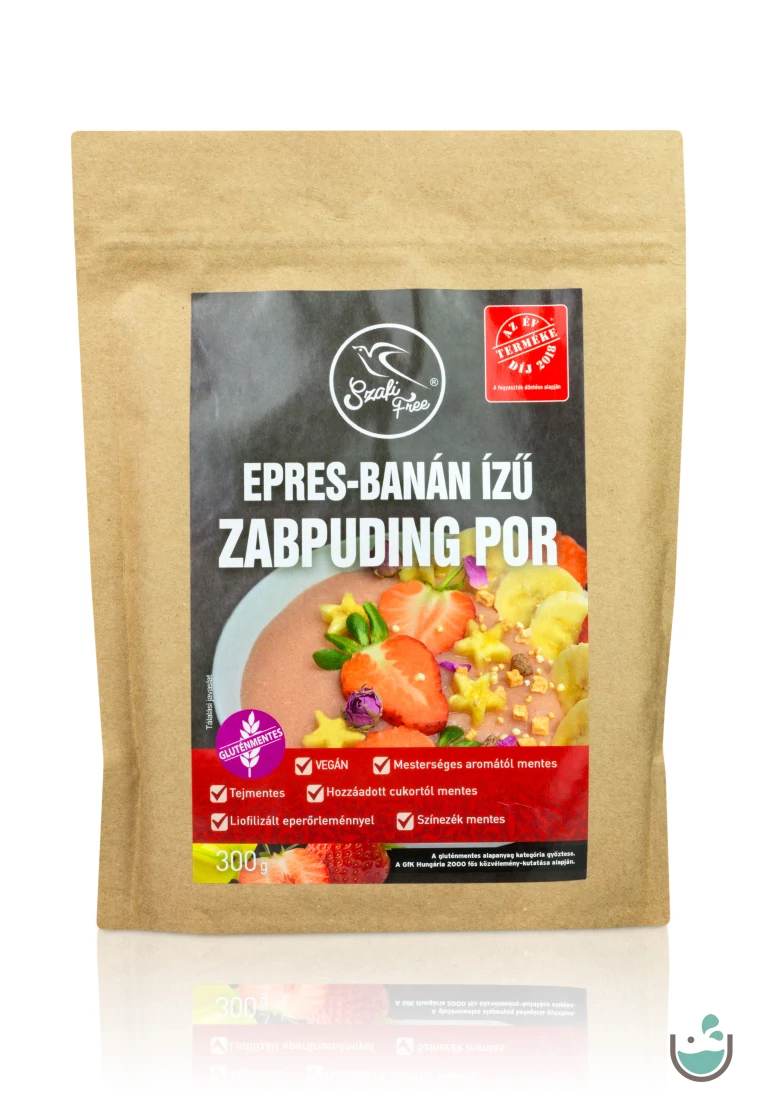 Szafi Free epres-banán ízű zabpuding por 300 g