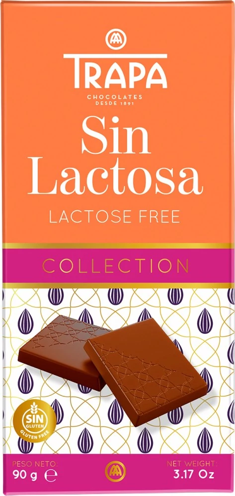 Trapa Collection Laktózmentes tejcsokoládé tábla (gluténmentes) 90 g