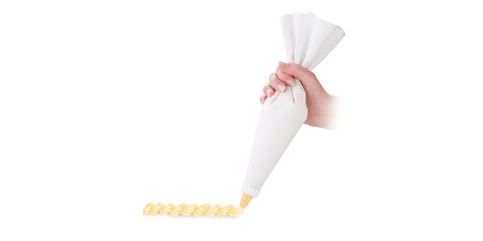 Tescoma DELÍCIA Habzsák 35 cm, vászon, 6 db díszítőfejjel