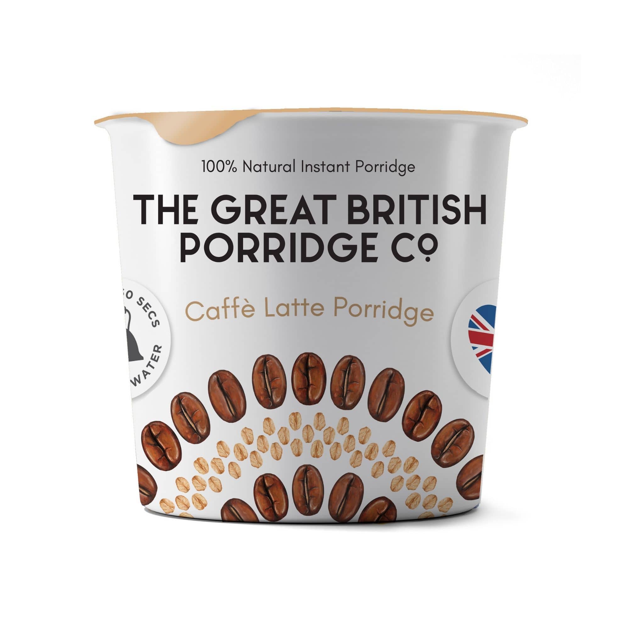The Great British Porridge Caffé latte ízű poharas instant zabkása (gluténmentes) 60 g