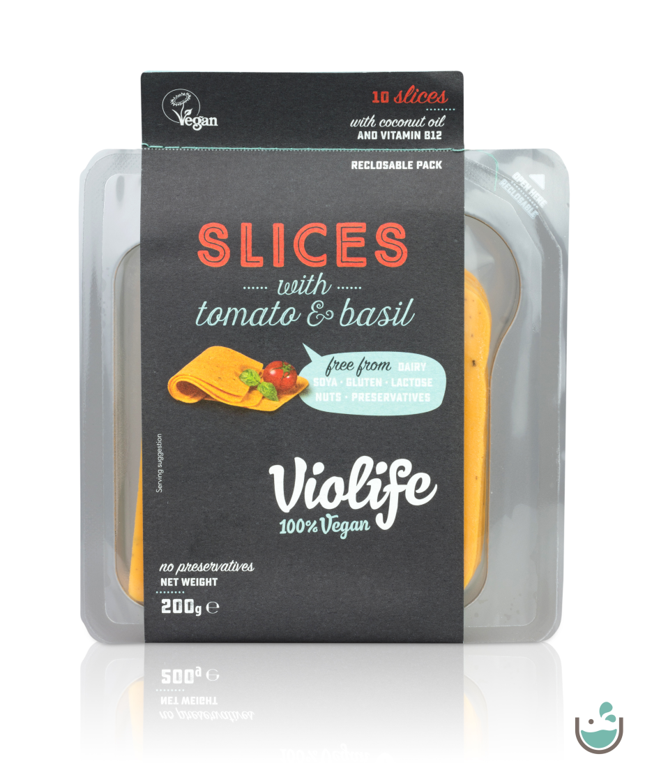 Violife paradicsomos-bazsalikomos ízesítésű szeletelt 200 g
