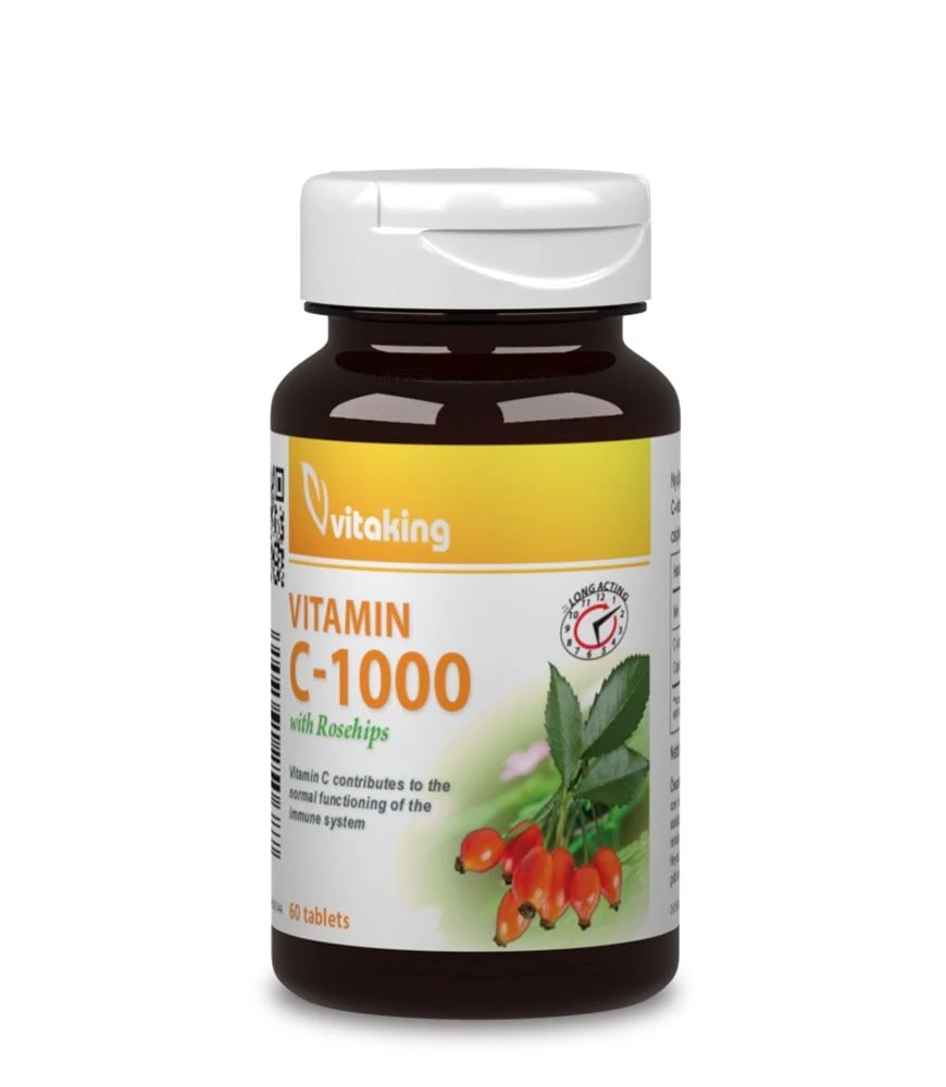 Vitaking C-Vitamin TR Csipkebogyóval 1000 mg - 60 db