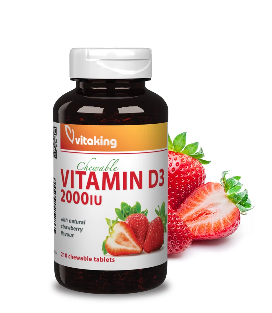 Vitaking Epres D3-Vitamin rágótabletta 2000NE – 210 db