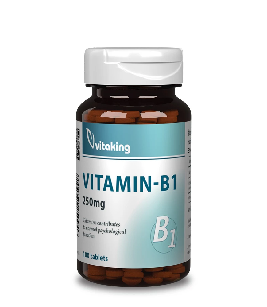 Vitaking B1-Vitamin (tiamin, 250 mg) - 100 db