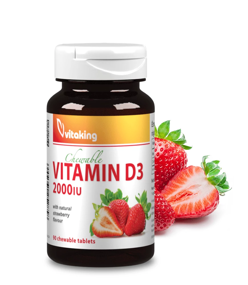 Vitaking Epres D3-Vitamin rágótabletta 2000NE – 90 db